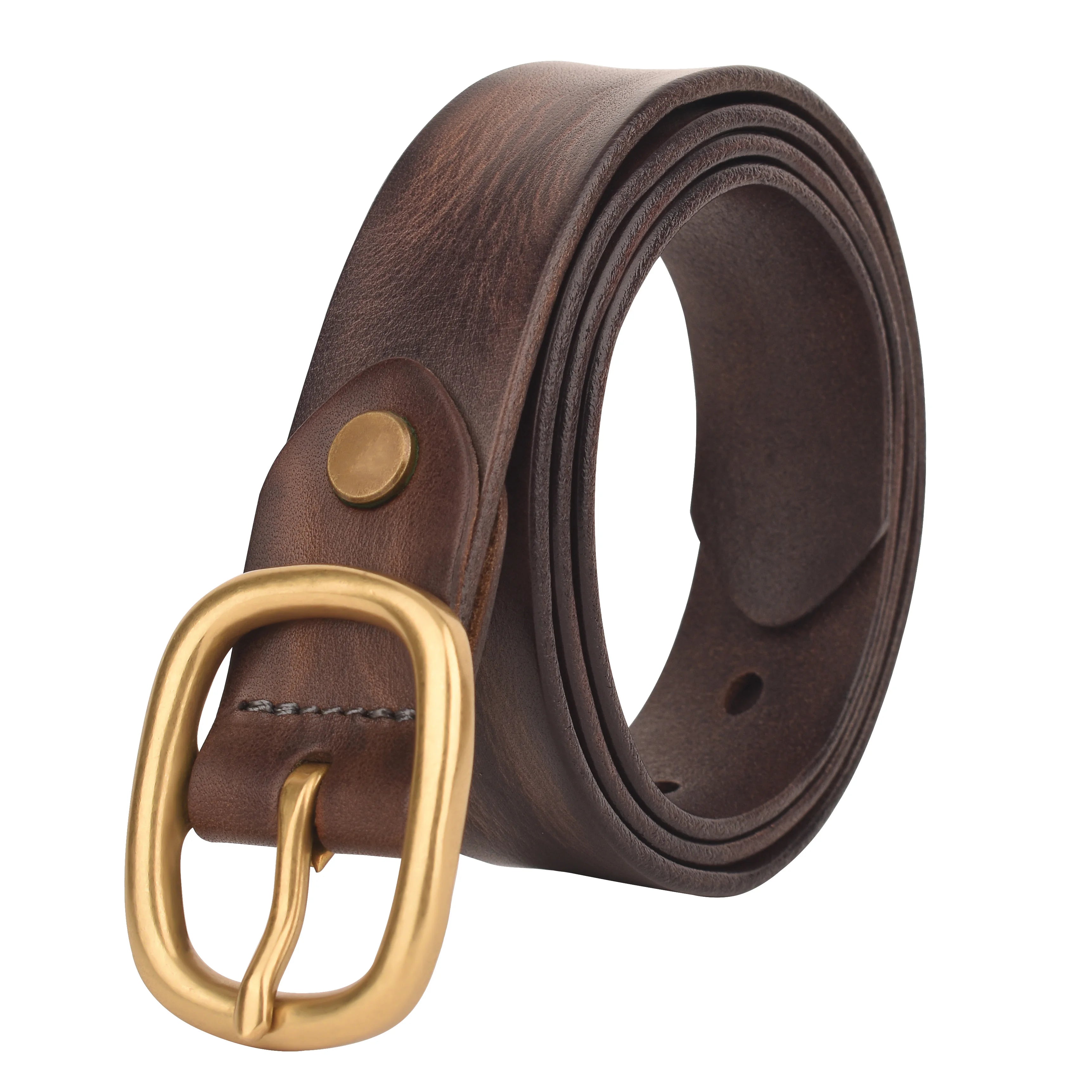 Genuine Leather Belts Copper Mold Women Vegetable Tanned Leather Women Belts Leather Luxury