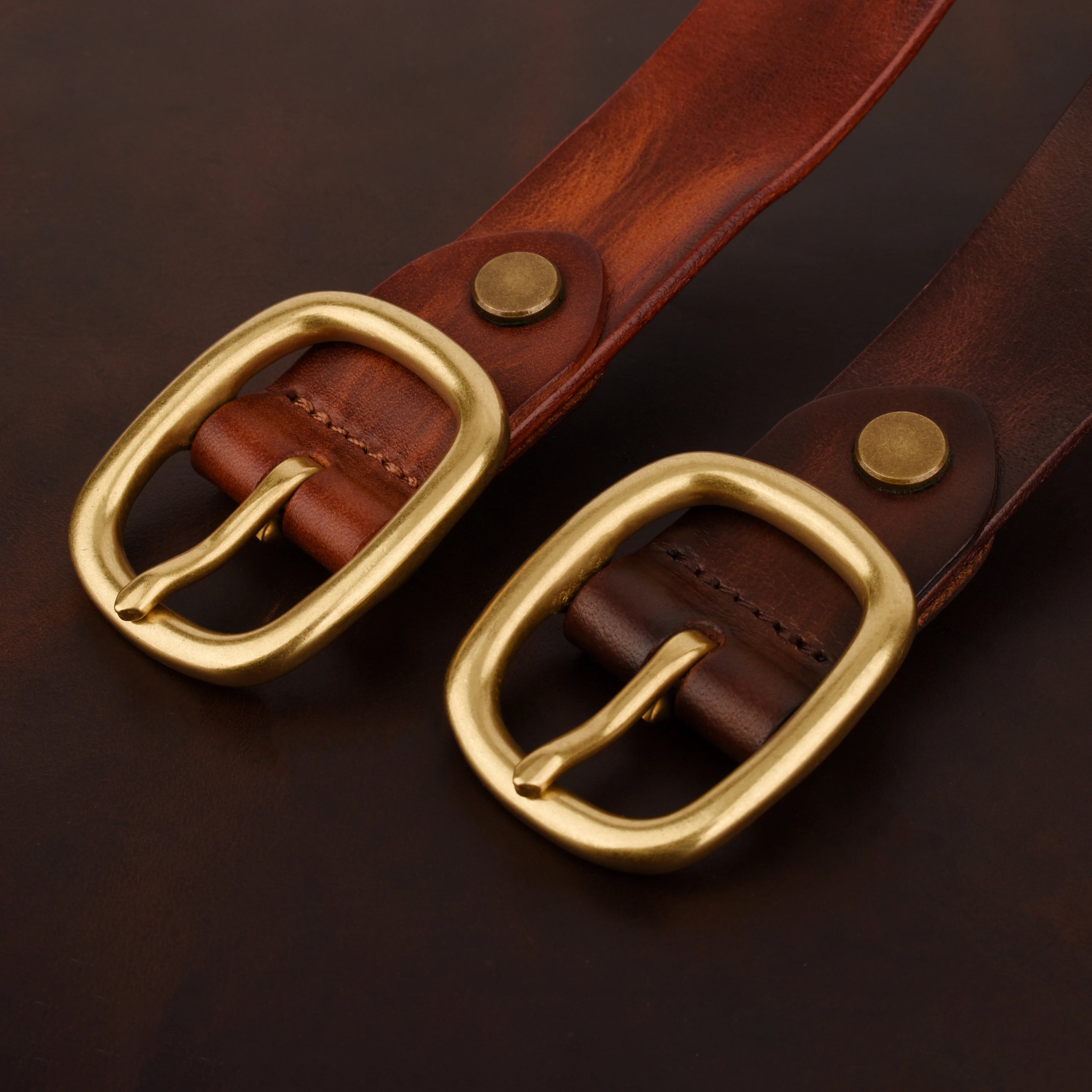 Genuine Leather Belts Copper Mold Women Vegetable Tanned Leather Women Belts Leather Luxury