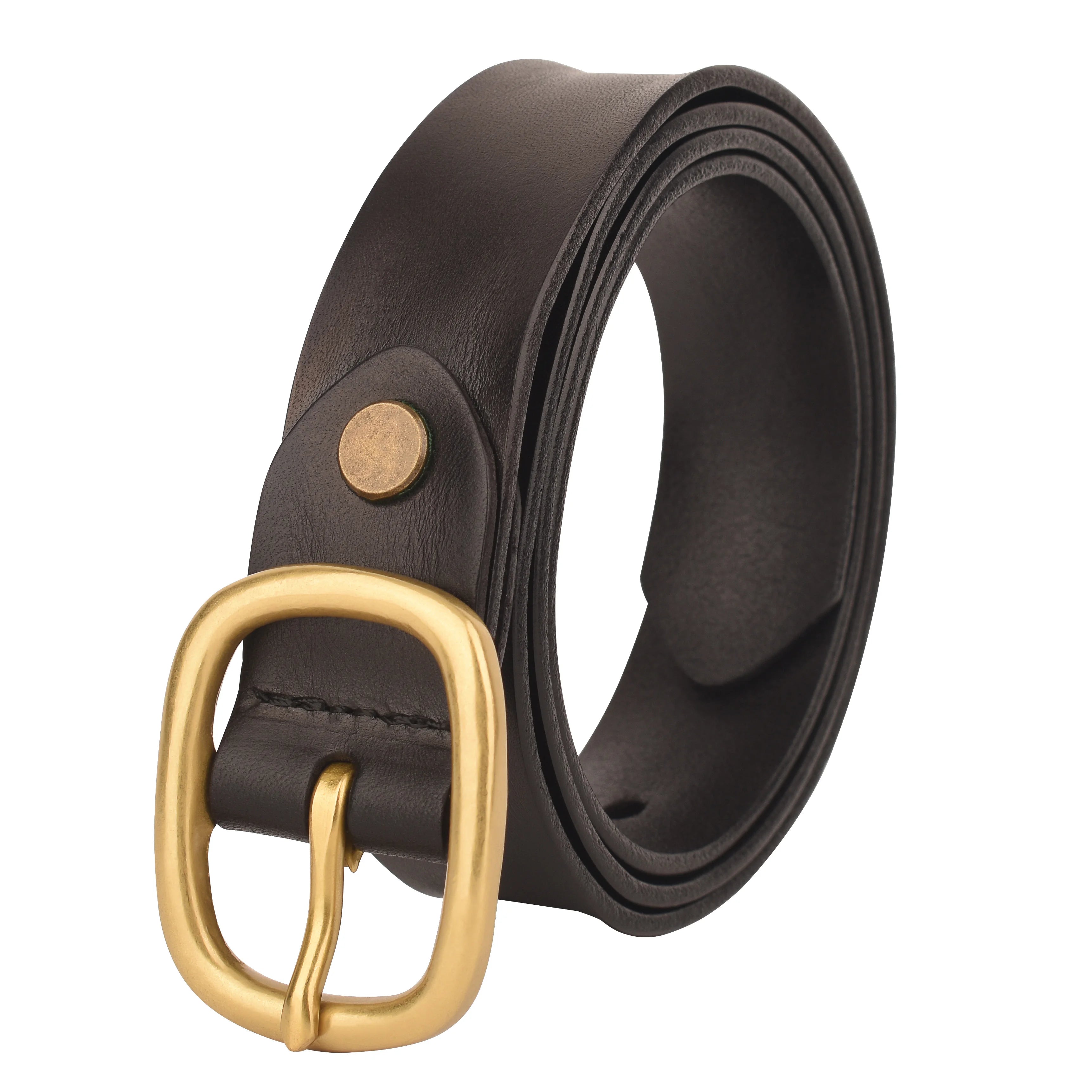 Genuine Leather Belts Copper Mold Women Vegetable Tanned Leather Women Belts Leather Luxury