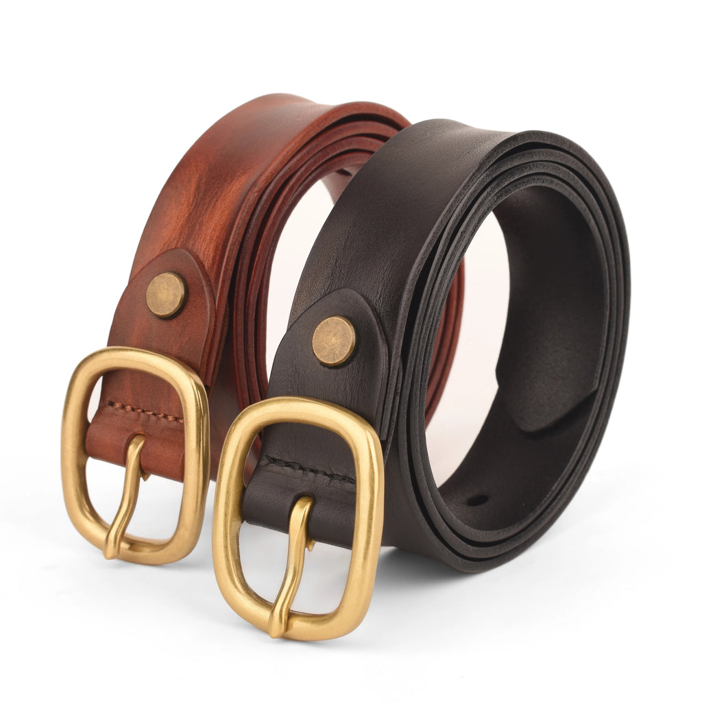 Genuine Leather Belts Copper Mold Women Vegetable Tanned Leather Women Belts Leather Luxury