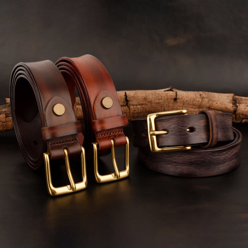 Genuine Leather Belts Copper Mold Women Vegetable Tanned Leather Women Belts Leather Luxury